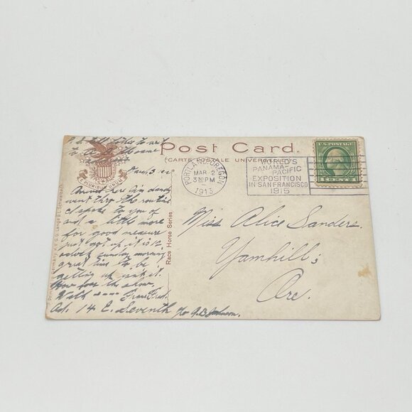 Vintage 1912 Postcard Portland Oregon 1 Cent Stamp Postmark Seeing Stars Illness - Picture 1 of 5
